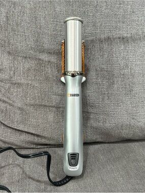 InStyler Original Rotating Hot Iron Brush 1.25" Barrel Silver Orange IS1001